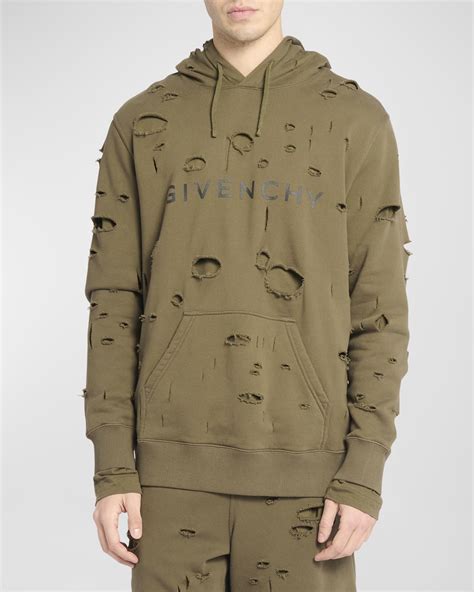 givenchy hoodie gebraucht|Givenchy men's destroyed hoodie.